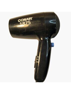 Conair 1875 Hair Dryer adjustable Heat Settings Cool Shot Button folding handle